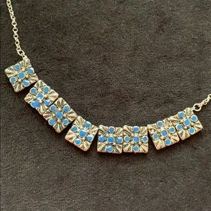 Blue and silver necklace